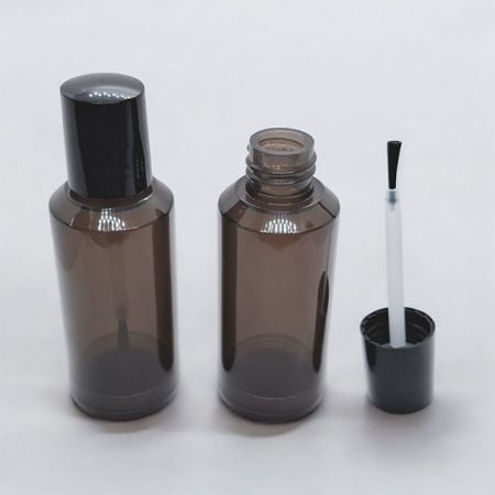 PP Empty Bottle with Cap and Brush - 50ml PP bottle with 20/415 neck size brush