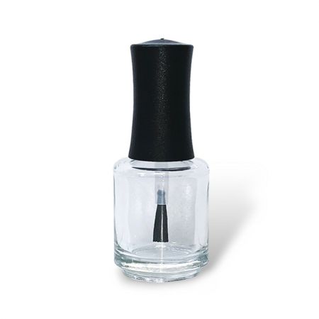 15ml glass nail polish bottle with a custom-made plastic cap brush