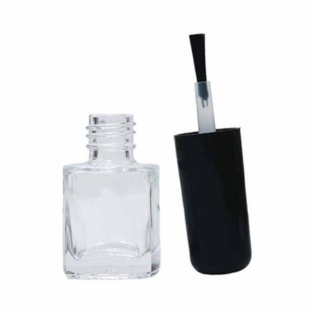 7ml empty glass bottle with #26 black plastic cap