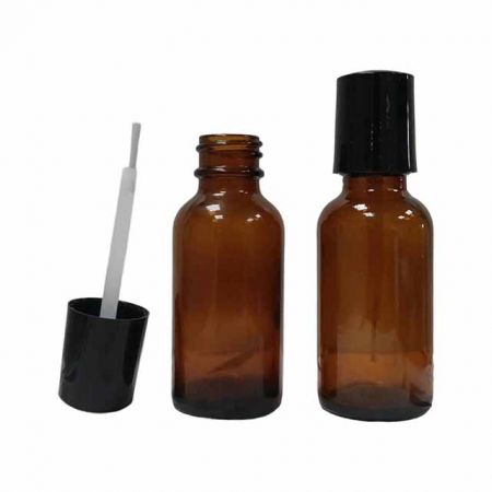 30ml empty amber glass bottle