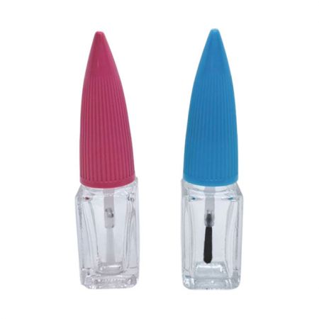 4ml Rectangular Shaped Clear Glass Nail Enamel And Lip Gloss Bottle - 4ml glass nail polish bottle