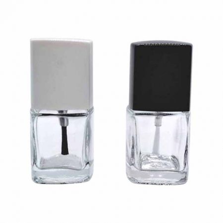 7ml Empty Square Glass Nail Polish Bottle - 7ml square glass bottle with square cap