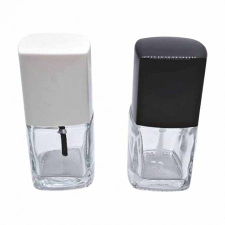 7ml square glass bottle with square cap (white or black)