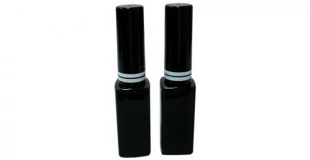 10毫升長方形黑色雙層烤漆玻璃光療指甲油瓶含蓋刷 - 10毫升美甲膠玻璃瓶