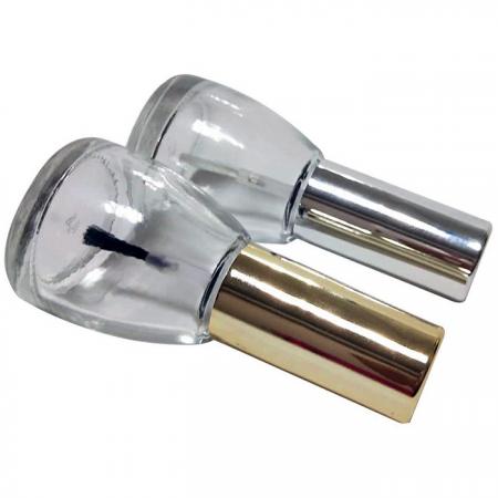 Botella de vidrio de 13 ml con tapa de plata o oro y cepillo (GH12P 603)