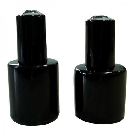Bottiglie per gel UV nere da 10 ml e 8 ml con tappi gemma (GH07 612BB, GH07 660BB)