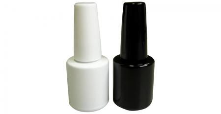 Bouteilles vides en verre de 10 ml pour vernis à ongles UV en vrac - Bouteilles de vernis à gel en verre blanc et noir de 10 ml