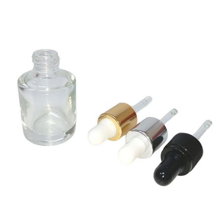 10ml glass bottle with optional dropper set in different colors