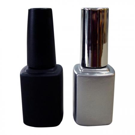 12-мл матовые черные и матовые серебряные стеклянные бутылки для геля для ногтей (GH15 620MB, GH12P 620BS)