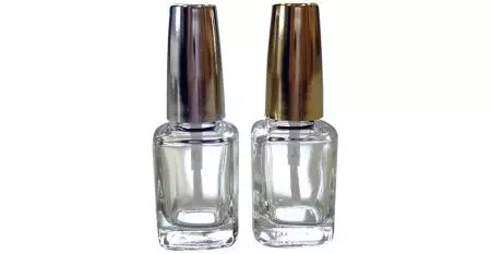 Flacon à ongles en verre rectangulaire de 12 ml - Bouteille d'huile pour les ongles en verre de 12 ml avec couvercle
