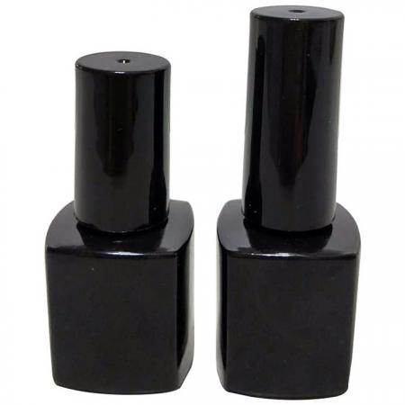 7-мл квадратная черная бутылка для геля для ногтей с колпачком и кисточкой (GH08 631BB, GH03 631BB)