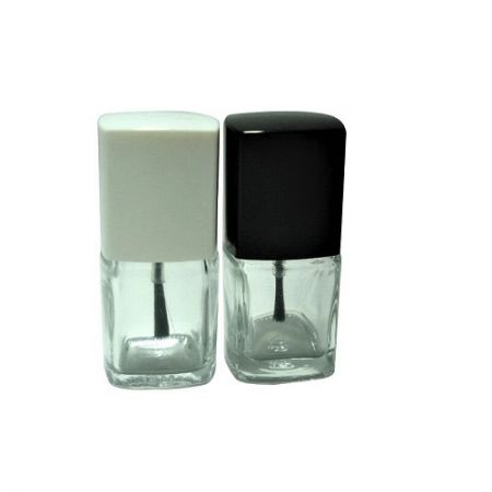 Bottiglia di vetro quadrata vuota da 7 ml per smalto per unghie