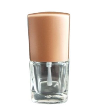 7ml Square Glass Bottle with Gold Coated Cap and Brush (GH035P 631)