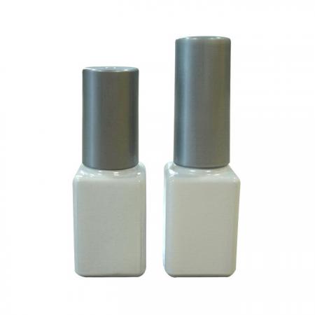 Bouteille vide de vernis à ongles UV de 7 ml blanche avec pinceau de capuchon (GH08 632BW, GH03 632BW)