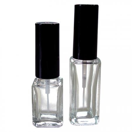 Bottiglie di vetro chiaro da 7 ml e 10 ml con pennello per nail art (GH03E 632, GH03E 602)