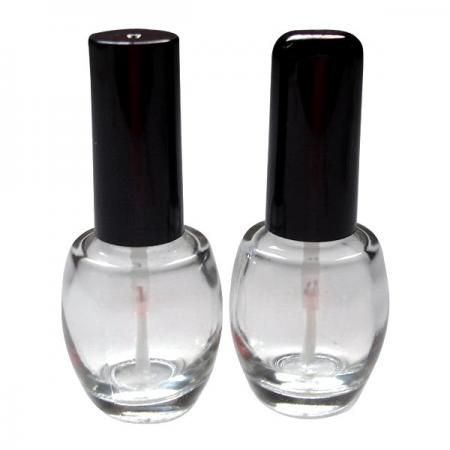 Botella de esmalte de uñas de vidrio de 10 ml con tapa y pincel (GH03 637, GH26 637)
