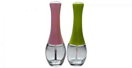 Bottiglia di smalto per unghie in vetro trasparente a forma di uovo da 10 ml - Bottiglia di smalto per unghie in vetro da 10 ml con tappo e pennello