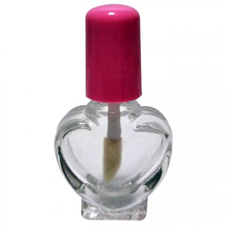 Butelka w kształcie serca o pojemności 5 ml z pędzelkiem do błyszczyka do ust (GH01L 647)