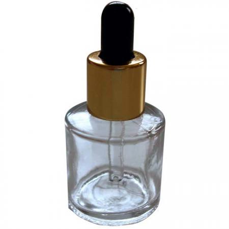 Botella de vidrio redonda de 8 ml con gotero (GH660D)