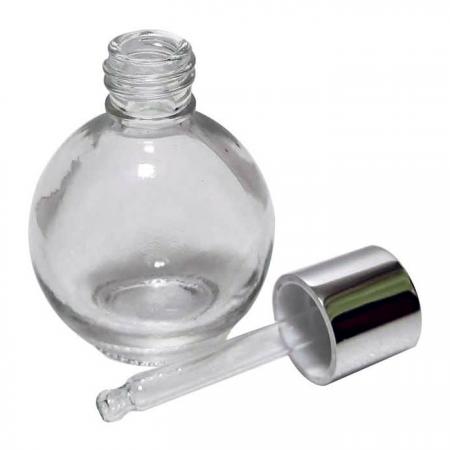 Botella de vidrio esférica de 15 ml con gotero (GH664D)