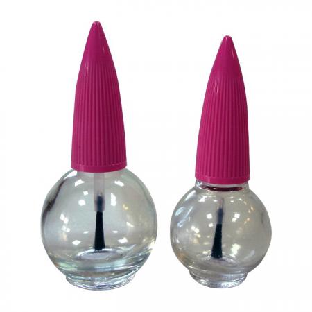 Bottiglia di vetro a sfera da 15 ml e 11 ml con tappo rosa (GH31 664, GH31 611)