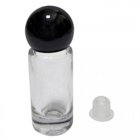 Botella de esmalte de uñas de vidrio de 3 ml con tapa y tapón de inserción (GH18 666)