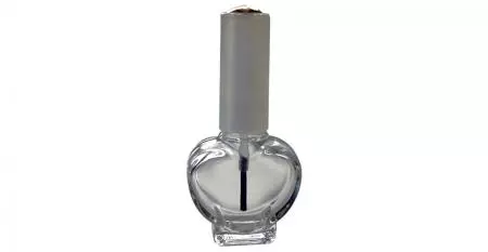 Flacon en verre en forme de cœur de 10 ml pour vernis à ongles - Flacon en verre en forme de cœur de 10 ml avec bouchon et pinceau