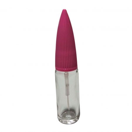 Bottiglia di vetro da 5 ml con tappo e pennello per nail art (GH31E 680)