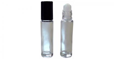 Botella de vidrio de 10 ml para aceites esenciales con rodillo - Botella de vidrio de 10 ml con rodillo