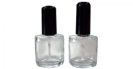 Botella de esmalte de uñas de vidrio claro de forma ovalada plana de 12 ml - Botella de esmalte de uñas de vidrio de 12 ml