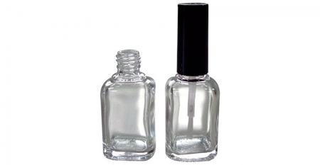 Bulk 13ml Rectangular Shaped Glass Nail Oil Bottle - 13ml Glass Nail Oil Bottle with Cap Brush