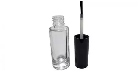 Flacon en verre transparent de forme cylindrique pour huile de cuticules de 7 ml - Flacon en verre pour huile de cuticules de 7 ml
