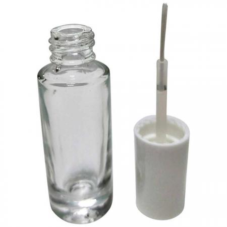 Botella de esmalte de uñas de vidrio de 7 ml con pincel de arte de uñas (GH08E 718)