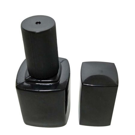 Bouteille vide de gel UV pour ongles avec bouchon carré et pinceau de 10 ml (GH23 719BB)