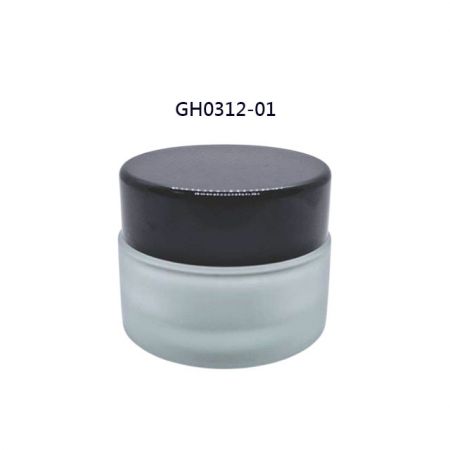 30ml Facial Cream Jar (White Cap/Black Cap/Silver Cap) - 30ml face cream jar with black lid