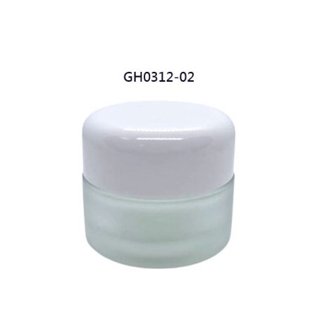 Barattolo di crema per il viso da 30ml con coperchio bianco