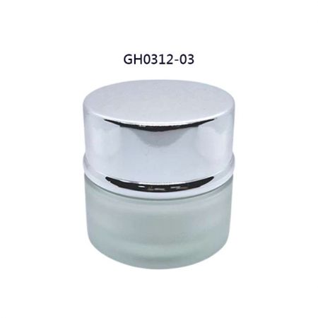 Barattolo di crema da 30ml con coperchio argento brillante