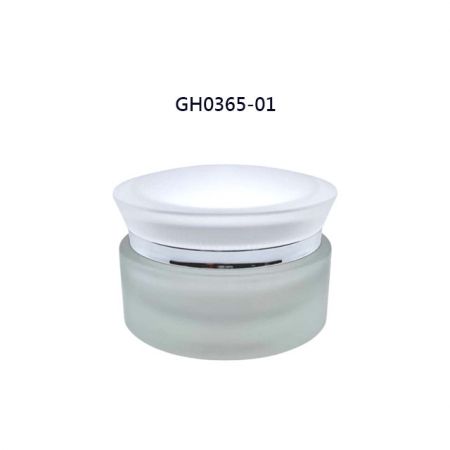 30ml Cosmetic Jar With Lids (Gold Curved/ Flat Gold/Matte White) - 30ml cream glass jar with gold curved lid