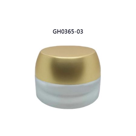 وعاء زجاجي لكريم سعة 30 مل مع غطاء أبيض غير لامع