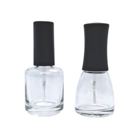 11毫升~15毫升 - 15毫升圓形透明指甲油玻璃瓶