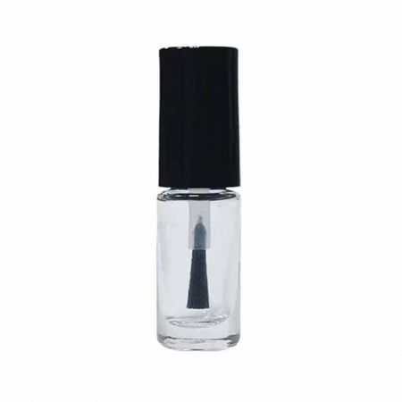 3ml ~ 5ml - 3ml Cylindrical Shaped Clear Glass Nail Polish Bottle