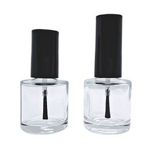 6ml ~ 10ml - 10ml and 8ml Round Shaped Clear Glass Nail Polish Bottle