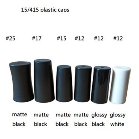Tampas de frascos de esmalte de unha - Tampas de plástico para frascos de esmalte de unha com gargalo 15/415
