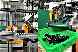 Проверка пластиковых крышек для лака для ногтей на производстве