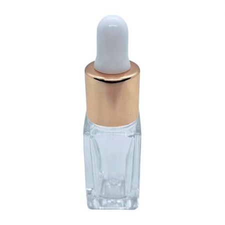 Square Dropper Bottles - 15ml Square Clear Glass Dropper Bottle for Skin Care and Cosmetic Oil