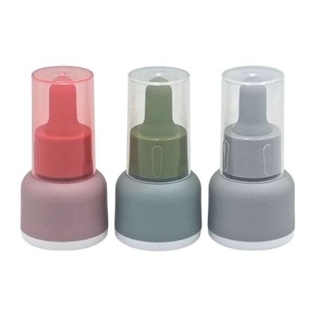 15ml round shoulder PP dropper bottle (red, green, gray)