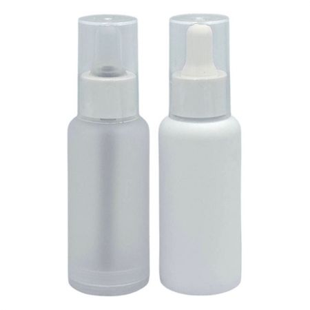 Bottiglia contagocce a forma di arco da 50ml (bianco traslucido, bianco)