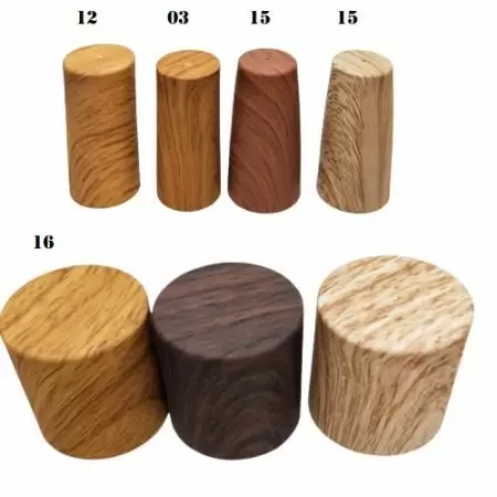 Tapas de plástico similares a la madera para botellas de esmalte de uñas - Tapas de plástico similares a la madera para botellas de esmalte de uñas al por mayor