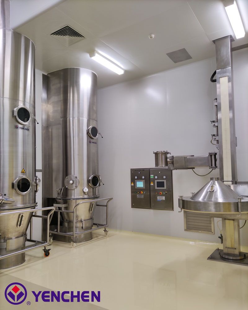 Fluid Bed Dryer and Lifting, turning & tilting device