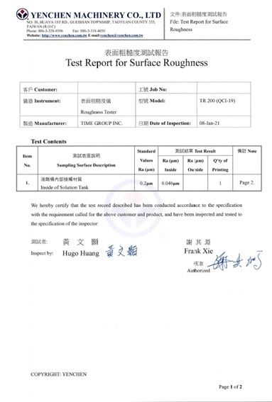 รายงานการทดสอบความลาดเลื่อนของพื้นผิว